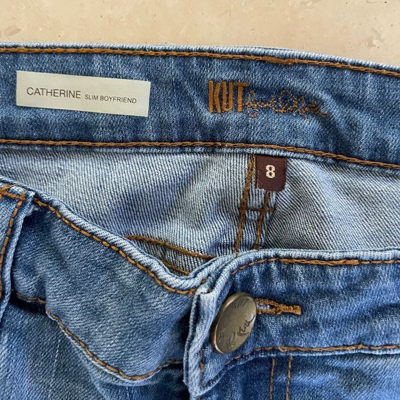 KUT from the kloth Catherine slim boyfriend jeans size 8 - Picture 3 of 7